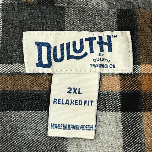 Duluth Trading Co Free Swingin' Flannel Relaxed Fit Shirt Men's 2XL Plaid Cotton - Picture 10 of 13